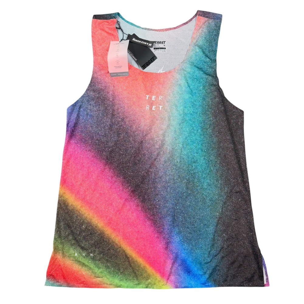 Terret Mens Esqueleto Running Multi Color Athletic Tank Top Size XL